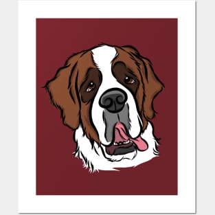 St. Bernard Dog Illustration Posters and Art